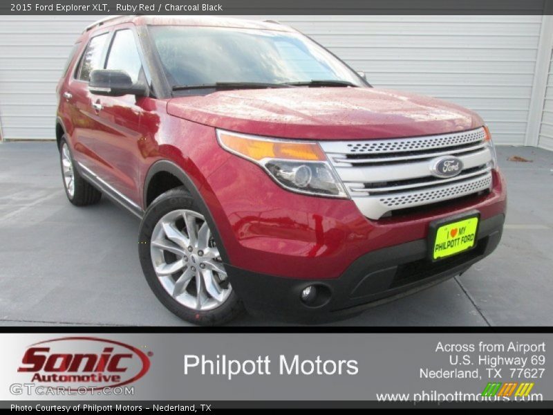 Ruby Red / Charcoal Black 2015 Ford Explorer XLT