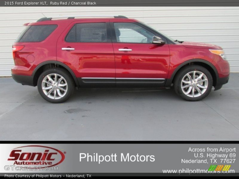 Ruby Red / Charcoal Black 2015 Ford Explorer XLT
