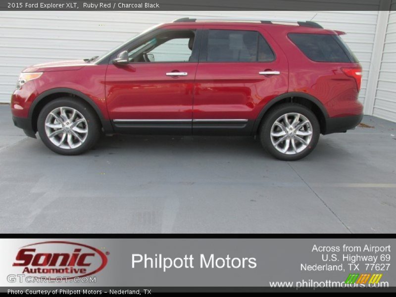 Ruby Red / Charcoal Black 2015 Ford Explorer XLT