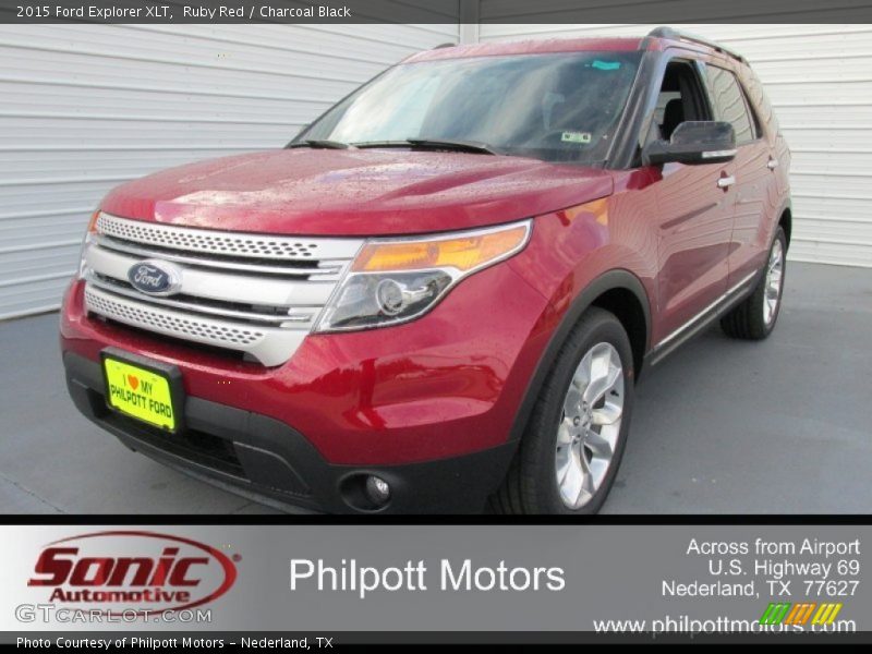 Ruby Red / Charcoal Black 2015 Ford Explorer XLT
