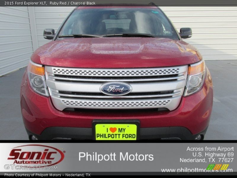 Ruby Red / Charcoal Black 2015 Ford Explorer XLT
