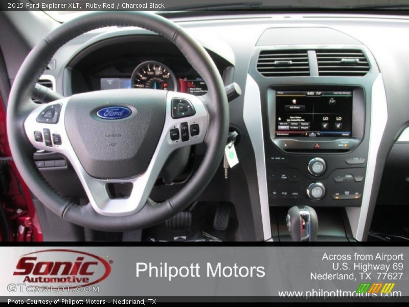 Ruby Red / Charcoal Black 2015 Ford Explorer XLT