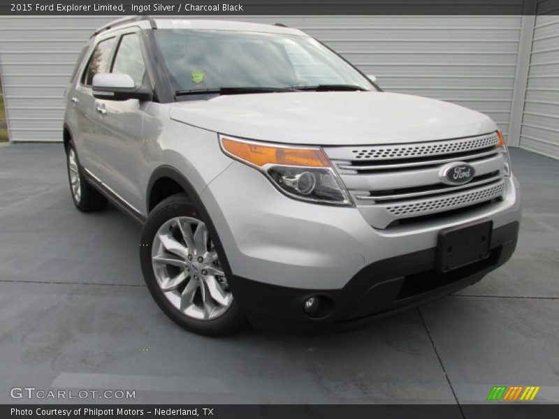 Ingot Silver / Charcoal Black 2015 Ford Explorer Limited