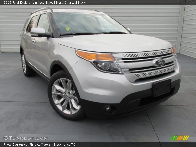 Ingot Silver / Charcoal Black 2015 Ford Explorer Limited