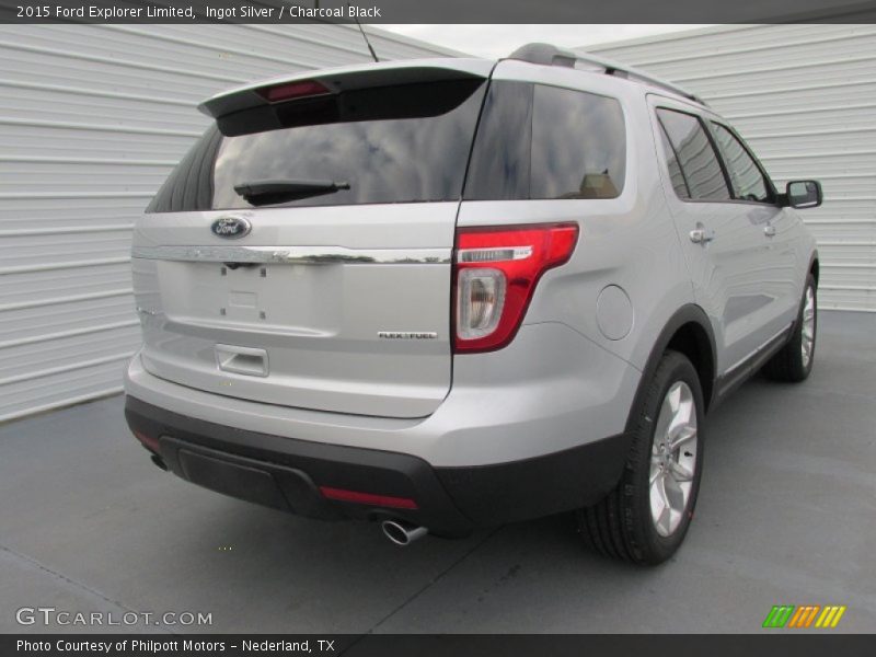 Ingot Silver / Charcoal Black 2015 Ford Explorer Limited