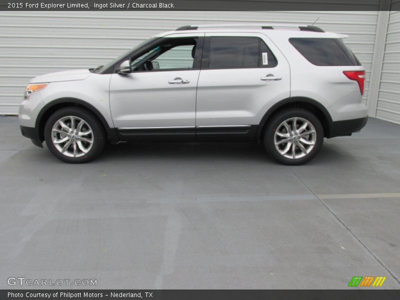 Ingot Silver / Charcoal Black 2015 Ford Explorer Limited