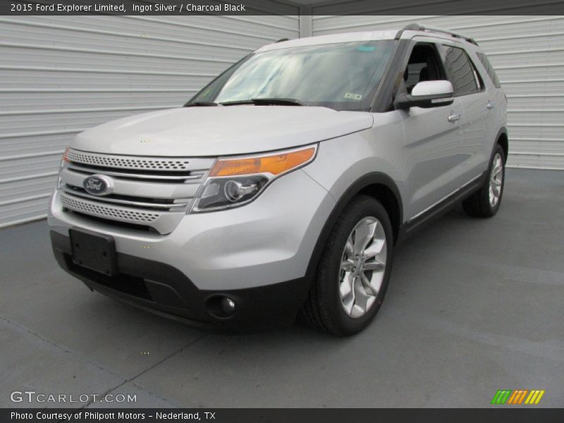 Ingot Silver / Charcoal Black 2015 Ford Explorer Limited