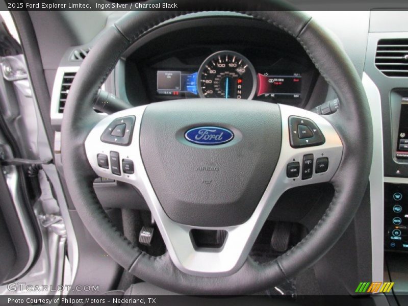Ingot Silver / Charcoal Black 2015 Ford Explorer Limited