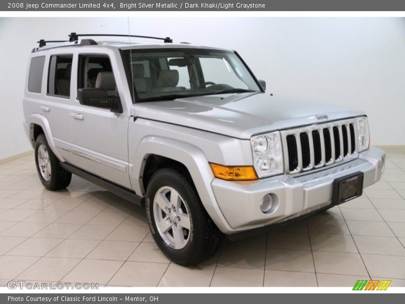 Bright Silver Metallic / Dark Khaki/Light Graystone 2008 Jeep Commander Limited 4x4