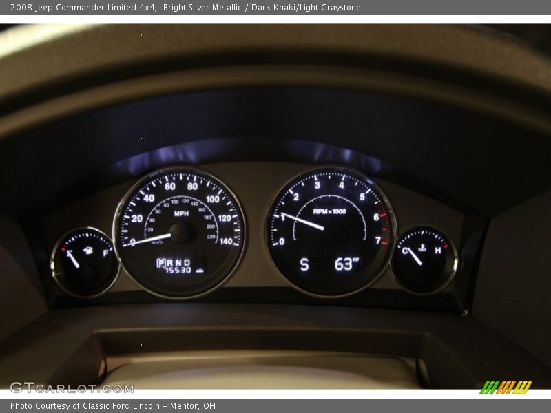 Bright Silver Metallic / Dark Khaki/Light Graystone 2008 Jeep Commander Limited 4x4