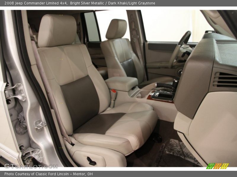 Bright Silver Metallic / Dark Khaki/Light Graystone 2008 Jeep Commander Limited 4x4