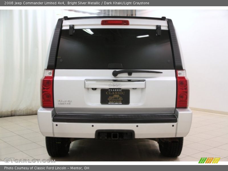 Bright Silver Metallic / Dark Khaki/Light Graystone 2008 Jeep Commander Limited 4x4