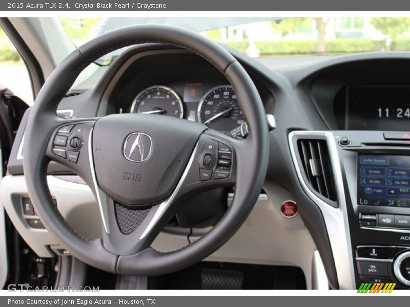 Crystal Black Pearl / Graystone 2015 Acura TLX 2.4