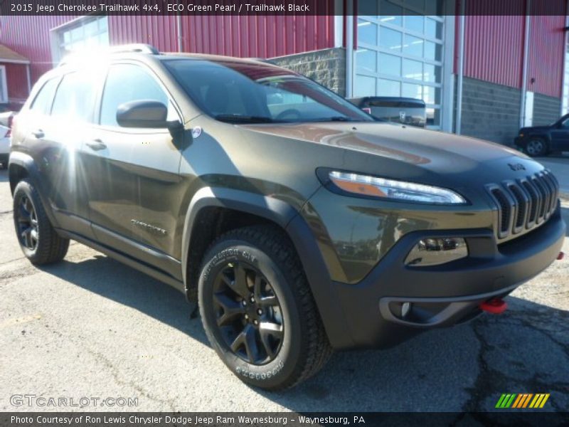 ECO Green Pearl / Trailhawk Black 2015 Jeep Cherokee Trailhawk 4x4