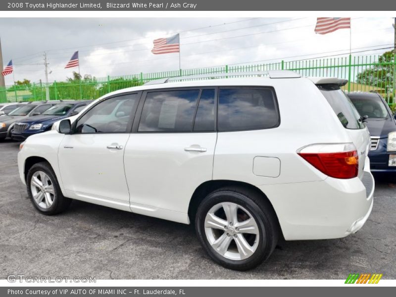 Blizzard White Pearl / Ash Gray 2008 Toyota Highlander Limited