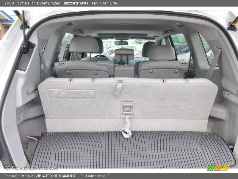Blizzard White Pearl / Ash Gray 2008 Toyota Highlander Limited