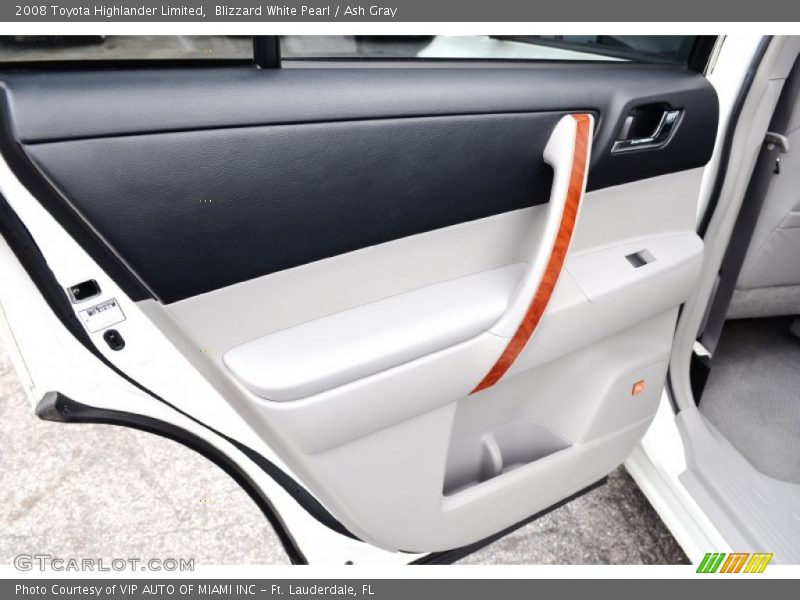 Blizzard White Pearl / Ash Gray 2008 Toyota Highlander Limited