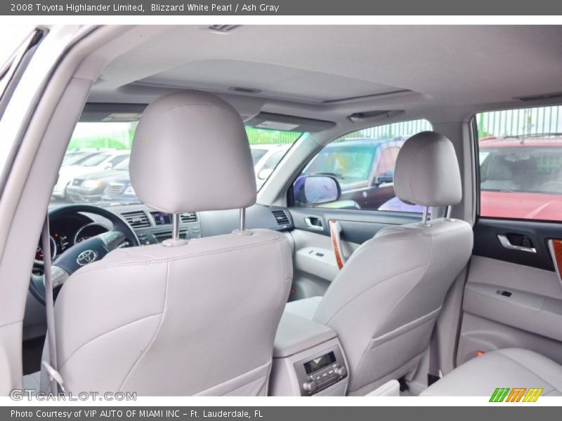 Blizzard White Pearl / Ash Gray 2008 Toyota Highlander Limited