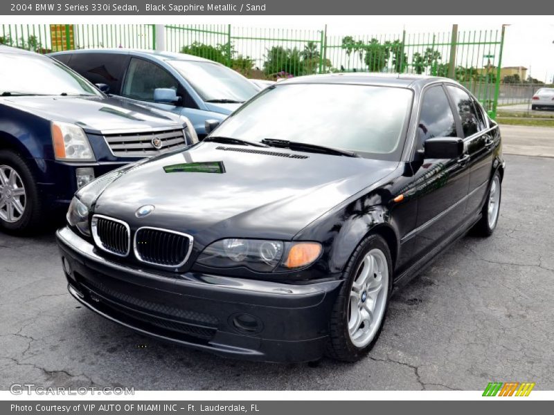 Black Sapphire Metallic / Sand 2004 BMW 3 Series 330i Sedan