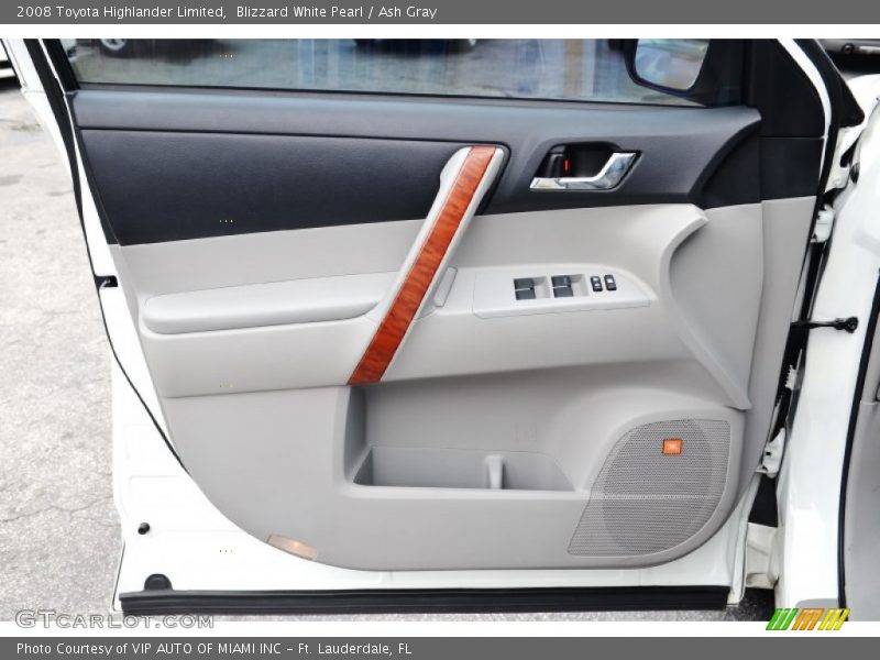 Blizzard White Pearl / Ash Gray 2008 Toyota Highlander Limited