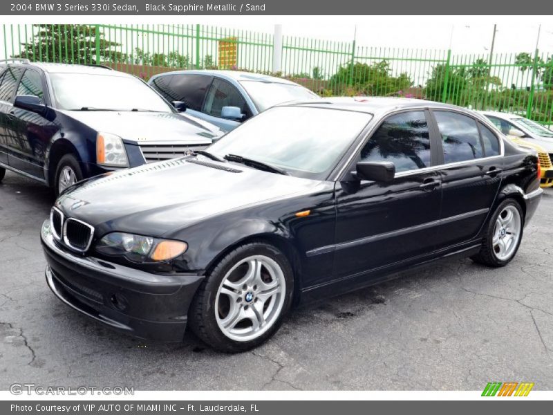 Black Sapphire Metallic / Sand 2004 BMW 3 Series 330i Sedan