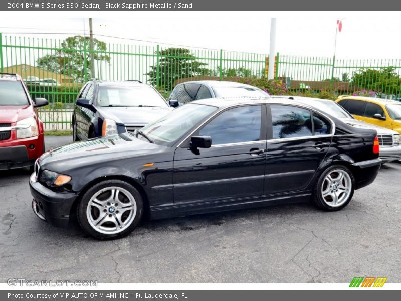 Black Sapphire Metallic / Sand 2004 BMW 3 Series 330i Sedan