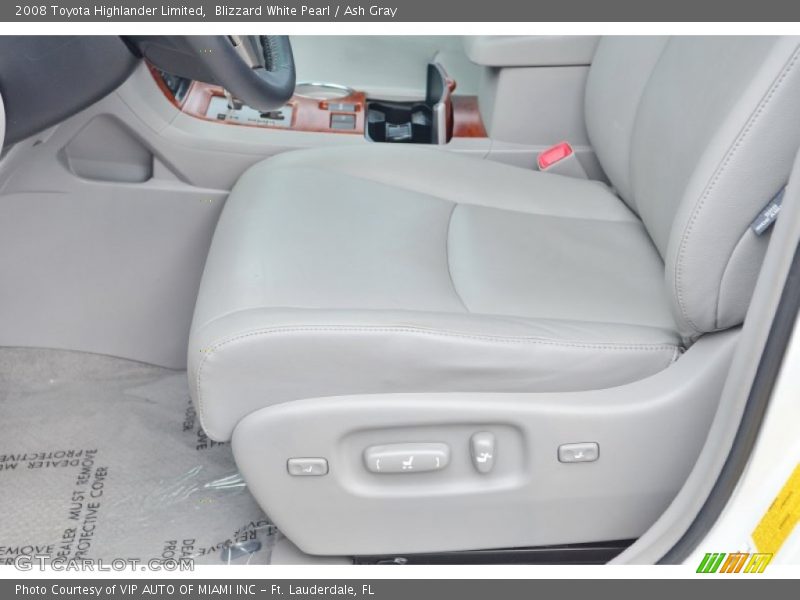 Blizzard White Pearl / Ash Gray 2008 Toyota Highlander Limited