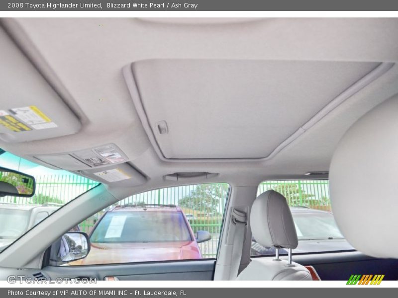 Blizzard White Pearl / Ash Gray 2008 Toyota Highlander Limited