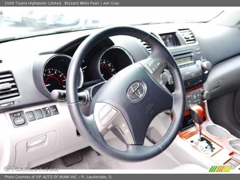 Blizzard White Pearl / Ash Gray 2008 Toyota Highlander Limited