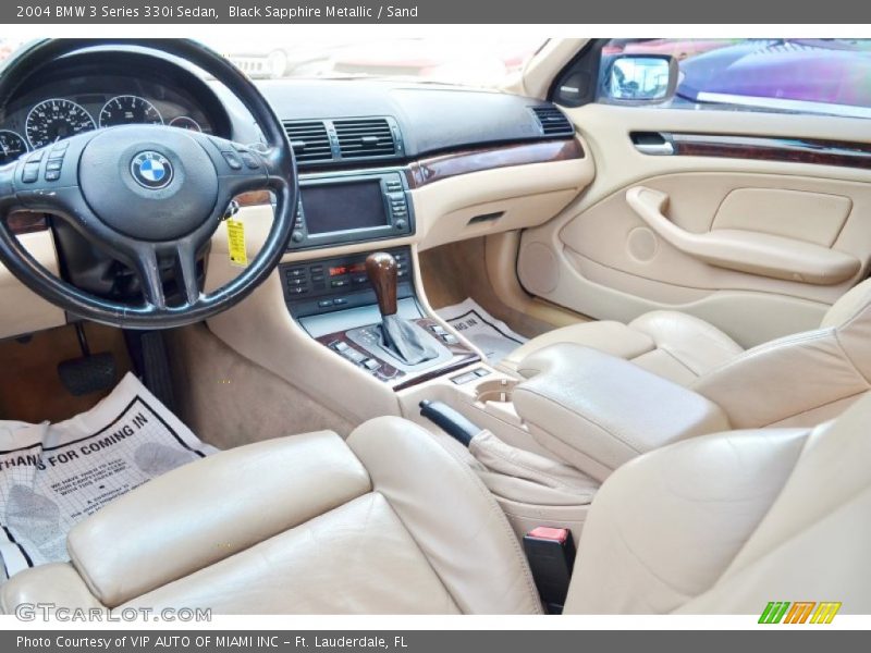 Black Sapphire Metallic / Sand 2004 BMW 3 Series 330i Sedan