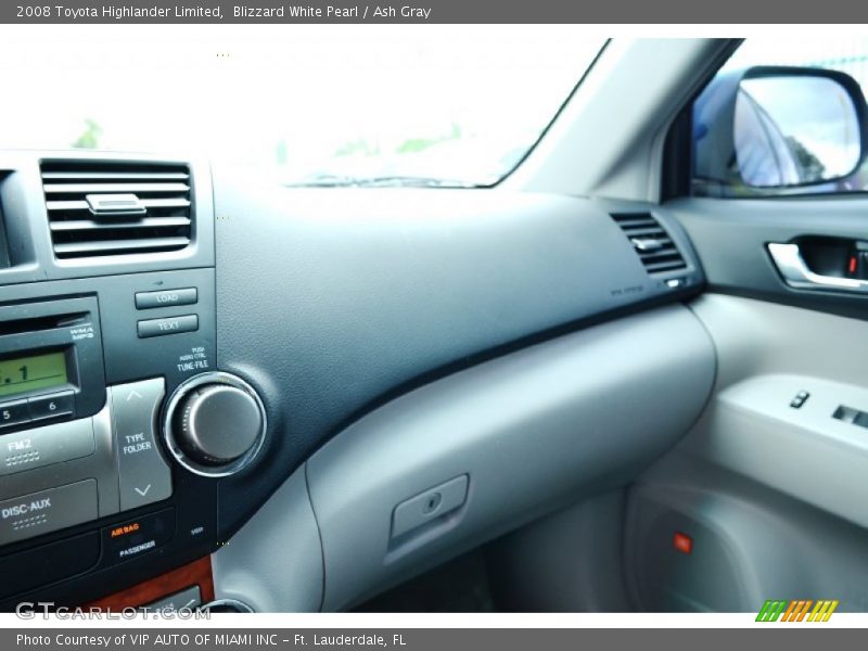 Blizzard White Pearl / Ash Gray 2008 Toyota Highlander Limited