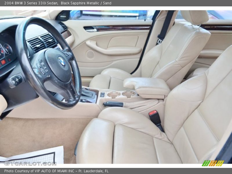 Black Sapphire Metallic / Sand 2004 BMW 3 Series 330i Sedan