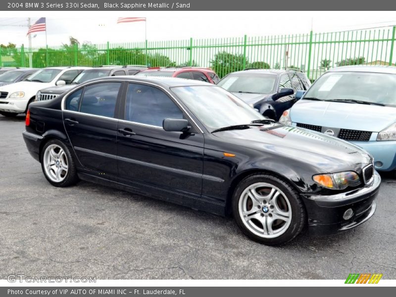 Black Sapphire Metallic / Sand 2004 BMW 3 Series 330i Sedan