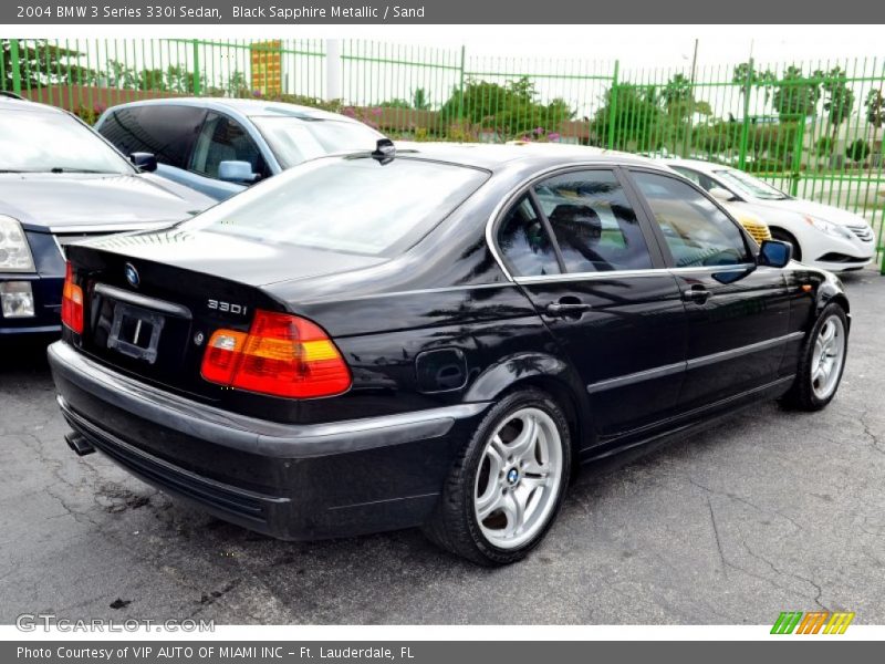 Black Sapphire Metallic / Sand 2004 BMW 3 Series 330i Sedan