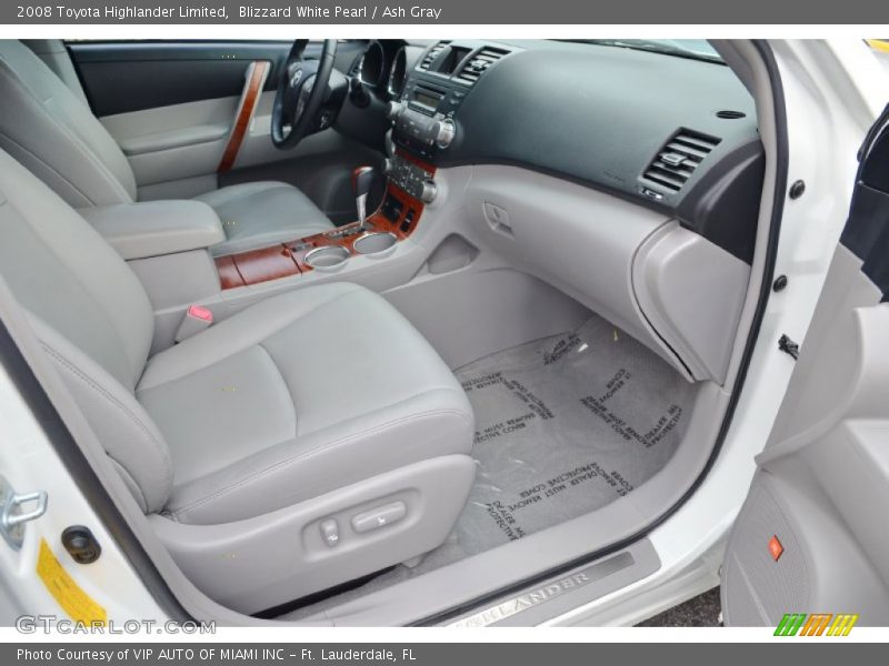 Blizzard White Pearl / Ash Gray 2008 Toyota Highlander Limited