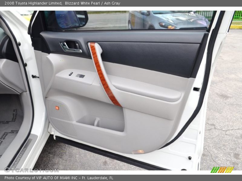 Blizzard White Pearl / Ash Gray 2008 Toyota Highlander Limited