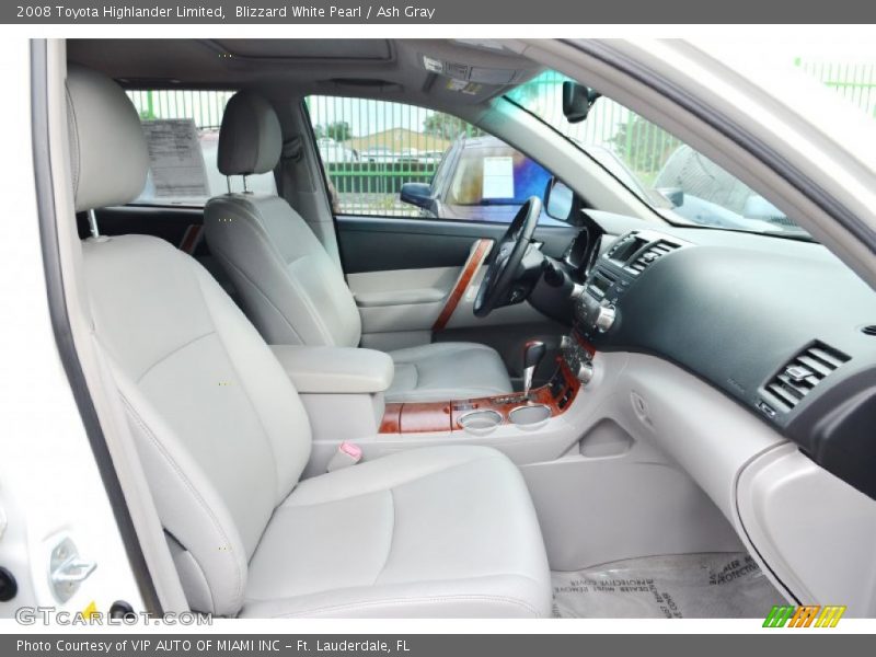 Blizzard White Pearl / Ash Gray 2008 Toyota Highlander Limited