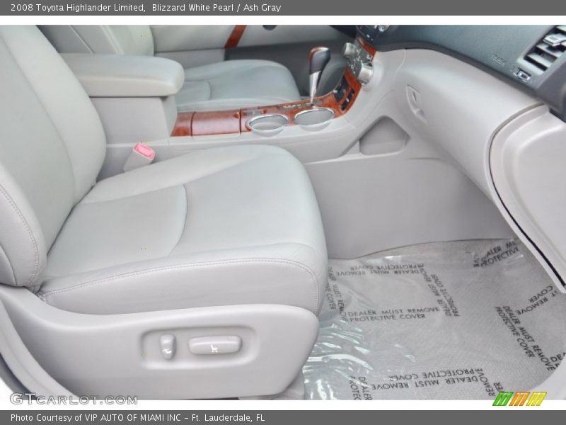 Blizzard White Pearl / Ash Gray 2008 Toyota Highlander Limited