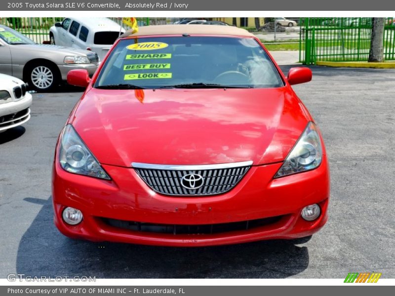 Absolutely Red / Ivory 2005 Toyota Solara SLE V6 Convertible