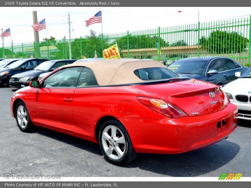 Absolutely Red / Ivory 2005 Toyota Solara SLE V6 Convertible