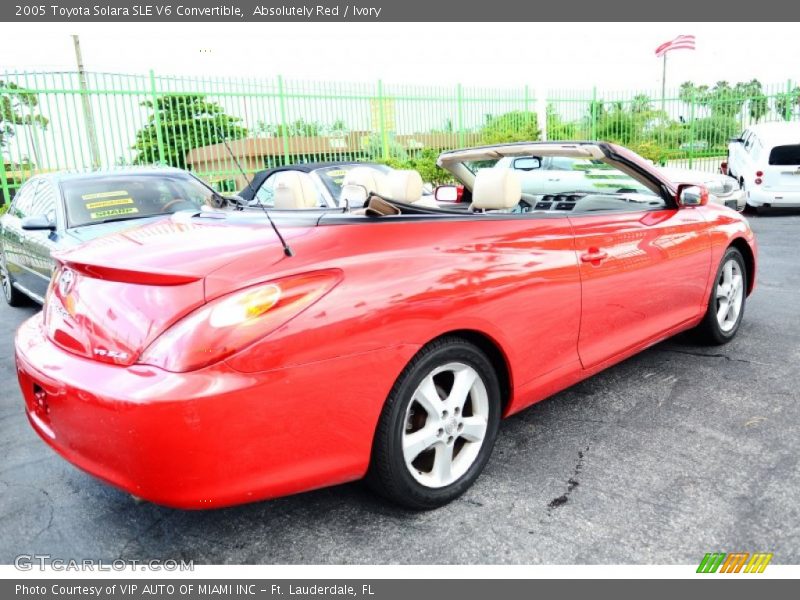 Absolutely Red / Ivory 2005 Toyota Solara SLE V6 Convertible