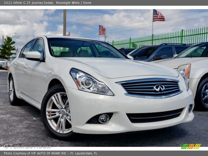 Moonlight White / Stone 2011 Infiniti G 25 Journey Sedan
