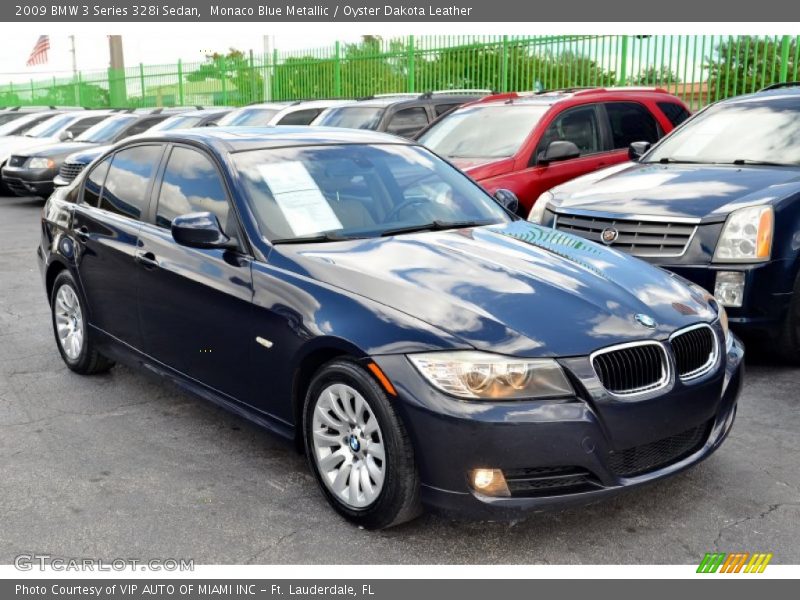 Monaco Blue Metallic / Oyster Dakota Leather 2009 BMW 3 Series 328i Sedan