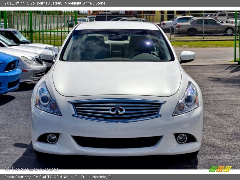 Moonlight White / Stone 2011 Infiniti G 25 Journey Sedan