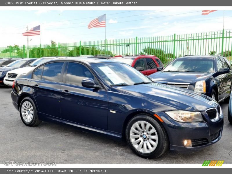 Monaco Blue Metallic / Oyster Dakota Leather 2009 BMW 3 Series 328i Sedan