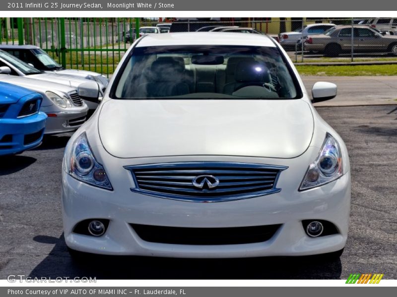 Moonlight White / Stone 2011 Infiniti G 25 Journey Sedan