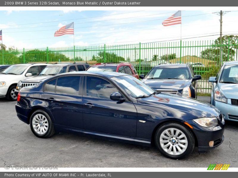 Monaco Blue Metallic / Oyster Dakota Leather 2009 BMW 3 Series 328i Sedan