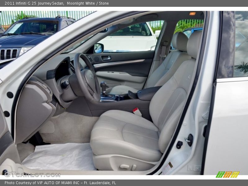 Moonlight White / Stone 2011 Infiniti G 25 Journey Sedan