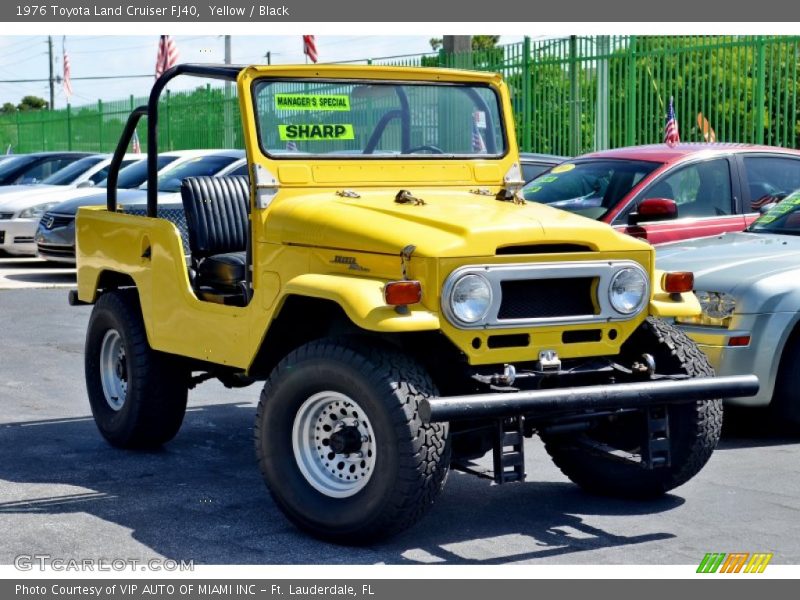 Yellow / Black 1976 Toyota Land Cruiser FJ40