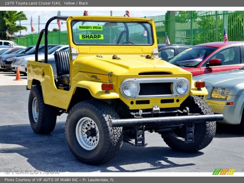 Yellow / Black 1976 Toyota Land Cruiser FJ40